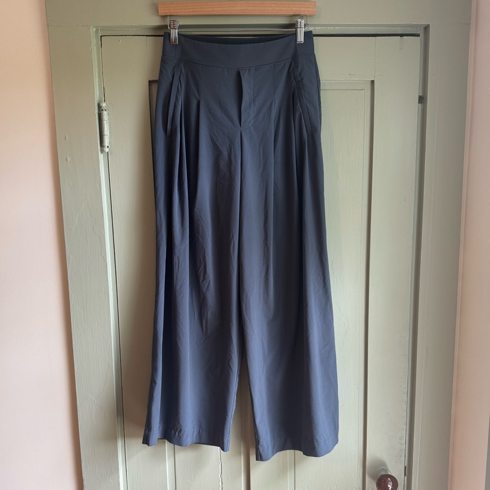 Athleta Charcoal Wide-Leg Pants